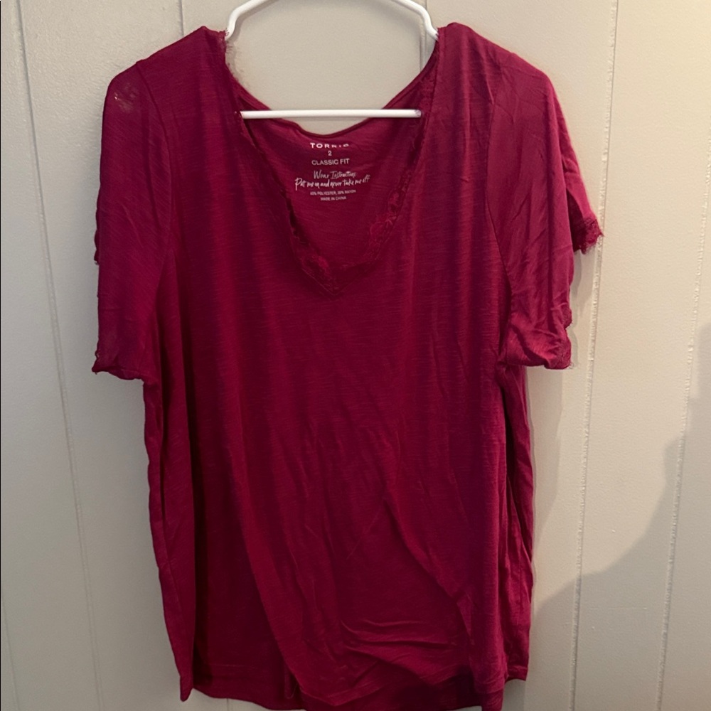Torrid Rich Red Short Sleeve Tee